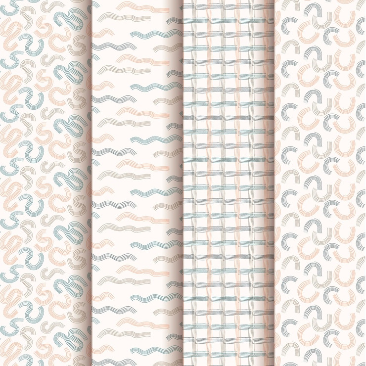 Free Vector hand drawn design pattern pack