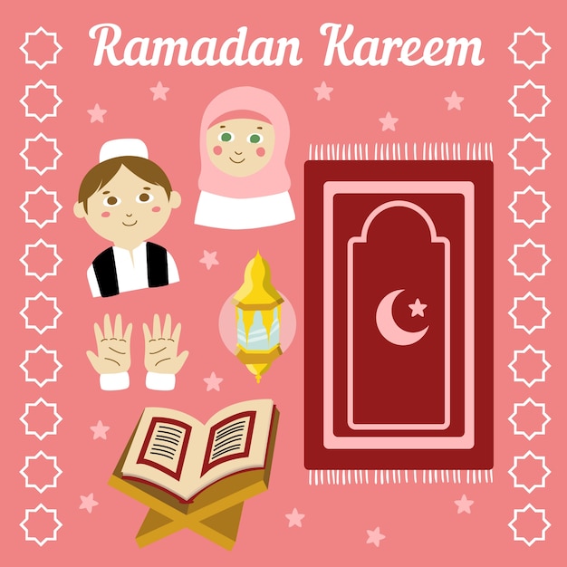 Vettore gratuito ramadan design disegnato a mano