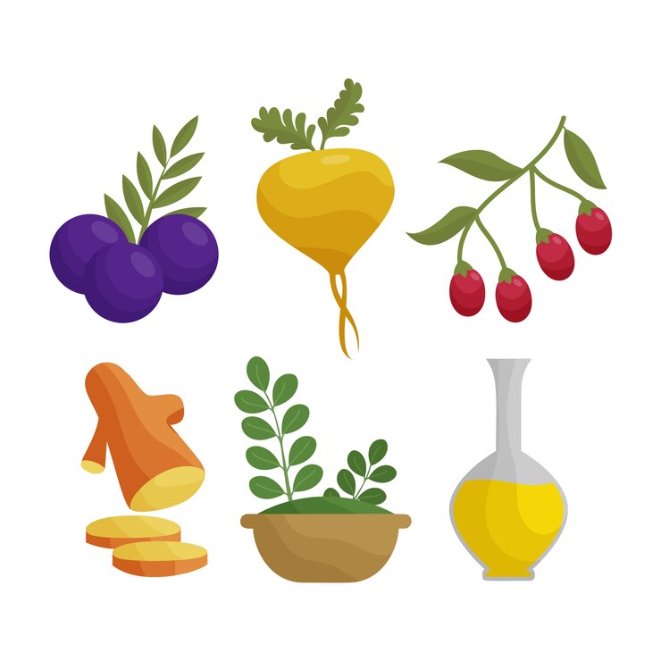 Free Vector hand drawn design superfood collection