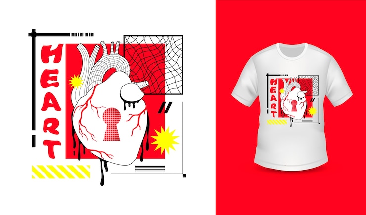 Free Vector hand drawn designs for streetwear illustration