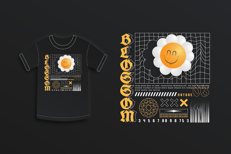 Free Vector hand drawn designs for streetwear illustration