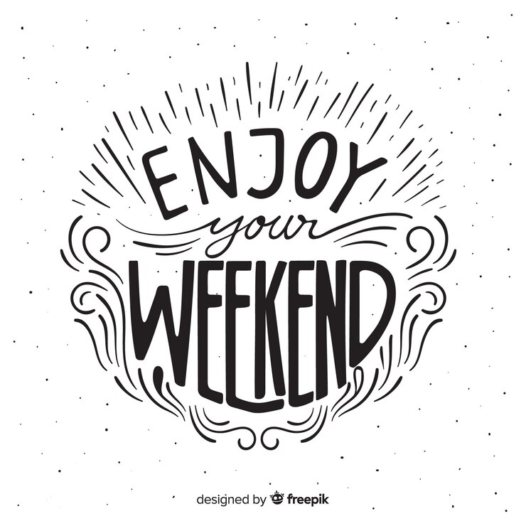 Free Vector hand drawn details weekend greeting