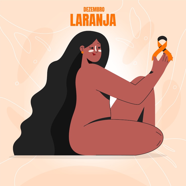 Free Vector hand drawn dezembro laranja illustration