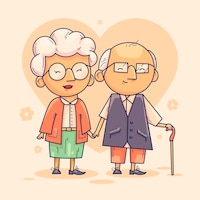 Illustrazione disegnata a mano di dia de los abuelos