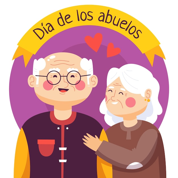 Free vector hand drawn dia de los abuelos illustration