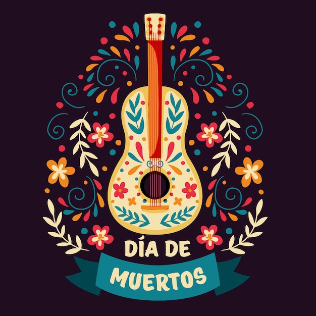 手描きdia de muertos背景