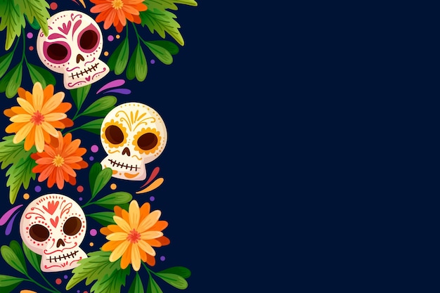 Ручной обращается фон dia de muertos