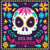 Vettore gratuito illustrazione di celebrazione del dia de muertos disegnata a mano