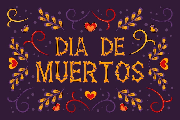 손으로 그린 dia de muertos 글자