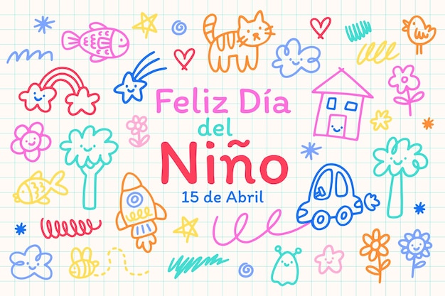 Free Vector hand drawn dia del nino background