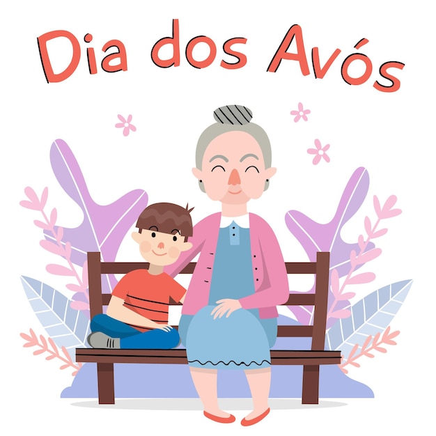 Hand drawn dia dos avos concept