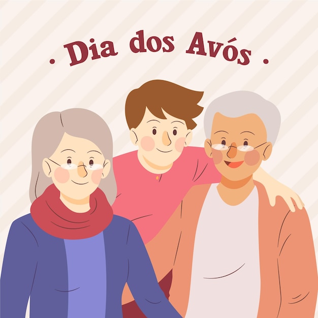 Hand drawn dia dos avos concept