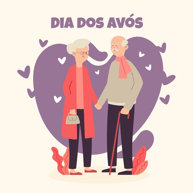 Hand drawn dia dos avos concept