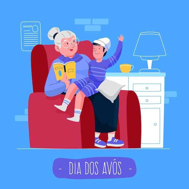 Концепция рисованной dia dos avós