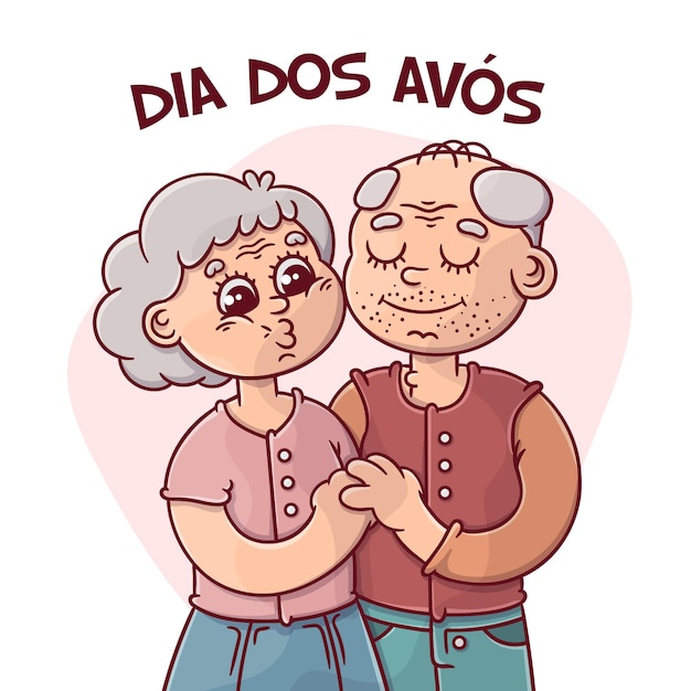 Hand drawn dia dos avos concept