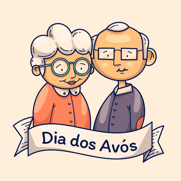 Hand drawn dia dos avos illustration