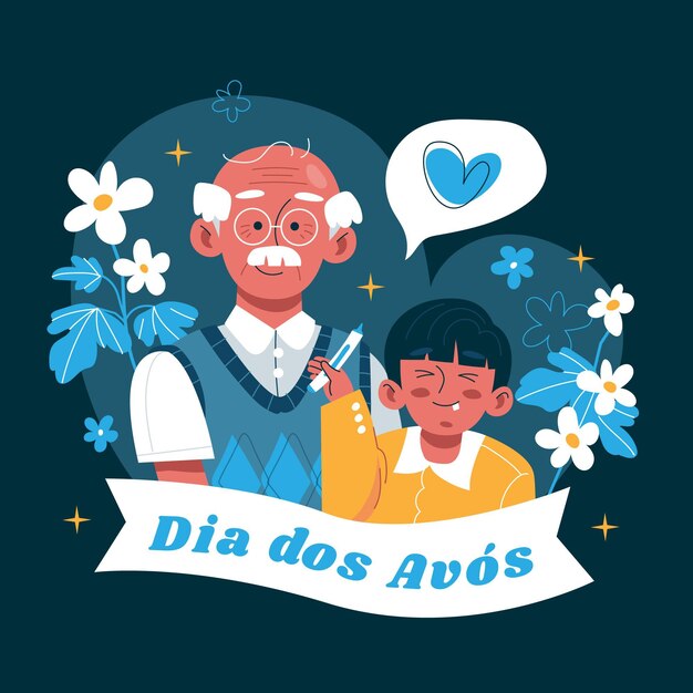 Нарисованная рукой иллюстрация dia dos avos