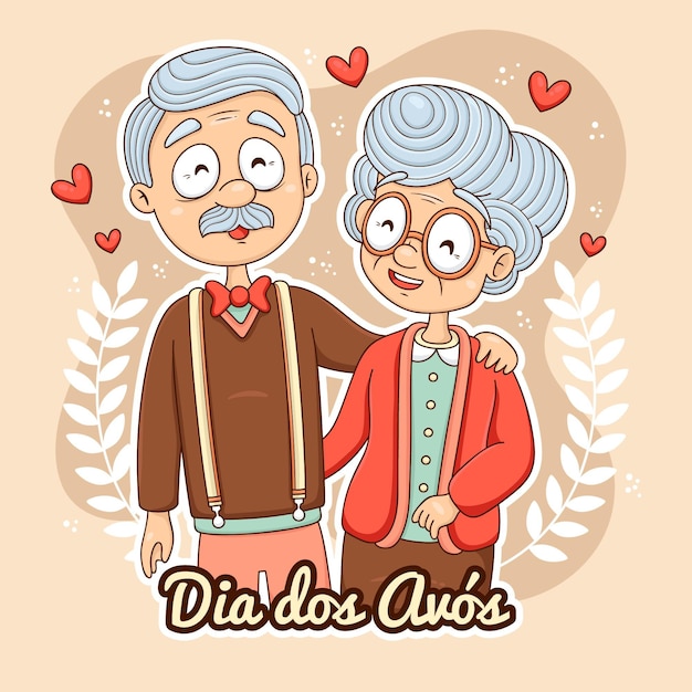 Hand drawn dia dos avos illustration