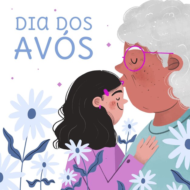 Hand drawn dia dos avos illustration