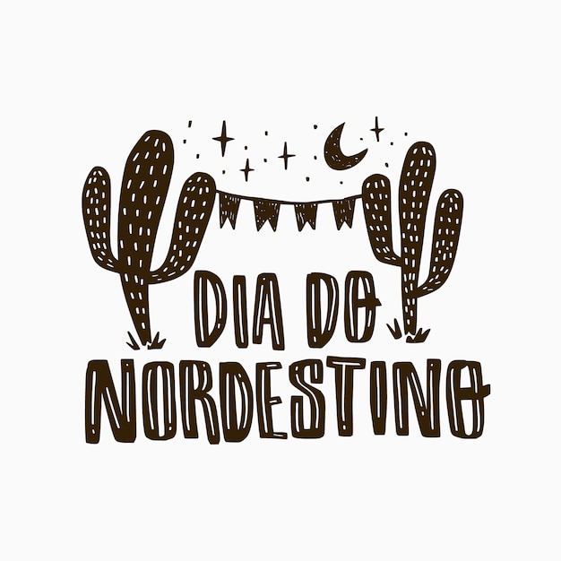 손으로 그린 dia do nordestino 글자