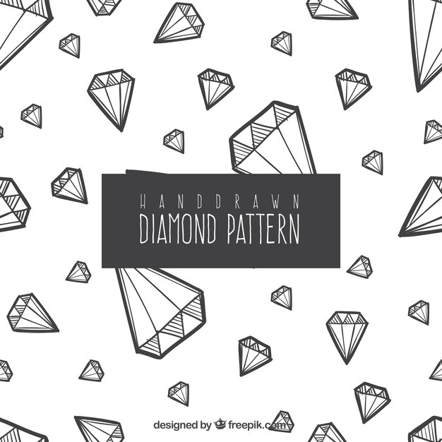 Hand drawn diamond pattern