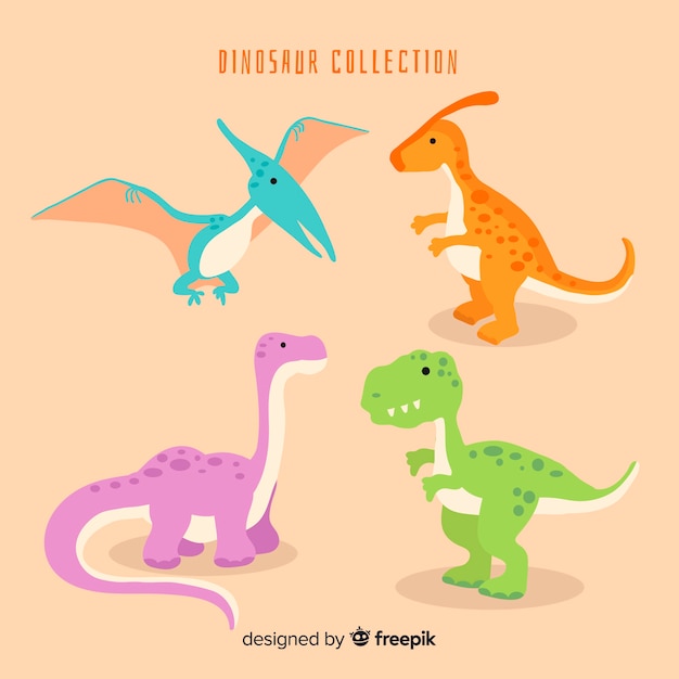 手描きの恐竜コレクション