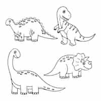 Free vector hand drawn dinosaur  drawing illustration