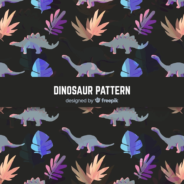 手描きの恐竜パターン