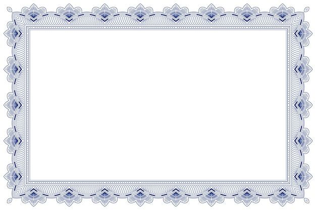 Free vector hand drawn diploma border frame