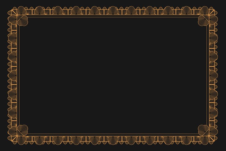 Free Vector hand drawn diploma border frame