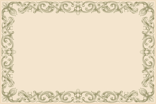 Free vector hand drawn diploma border frame