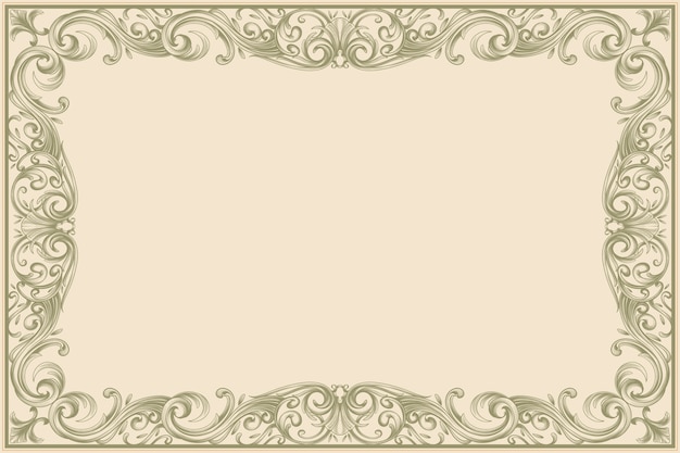 Free vector hand drawn diploma border frame