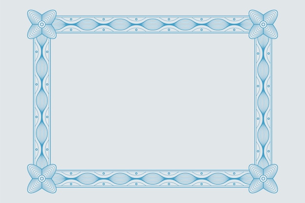 Free vector hand drawn diploma border frame