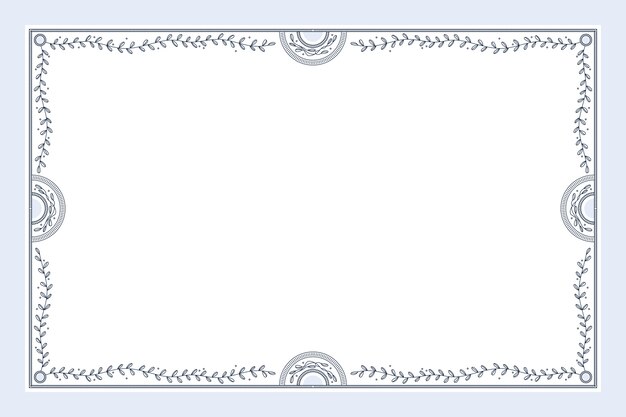 Free vector hand drawn diploma border frame