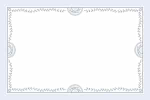 Free vector hand drawn diploma border frame