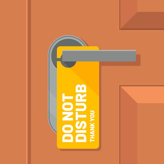 Free vector hand drawn  do not disturb label illustration