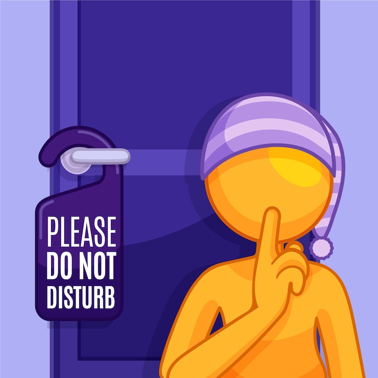 Free Vector hand drawn do not disturb label illustration