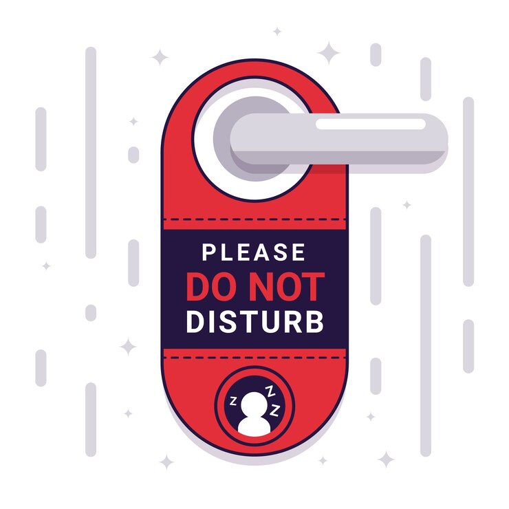 Free Vector hand drawn do not disturb label illustration