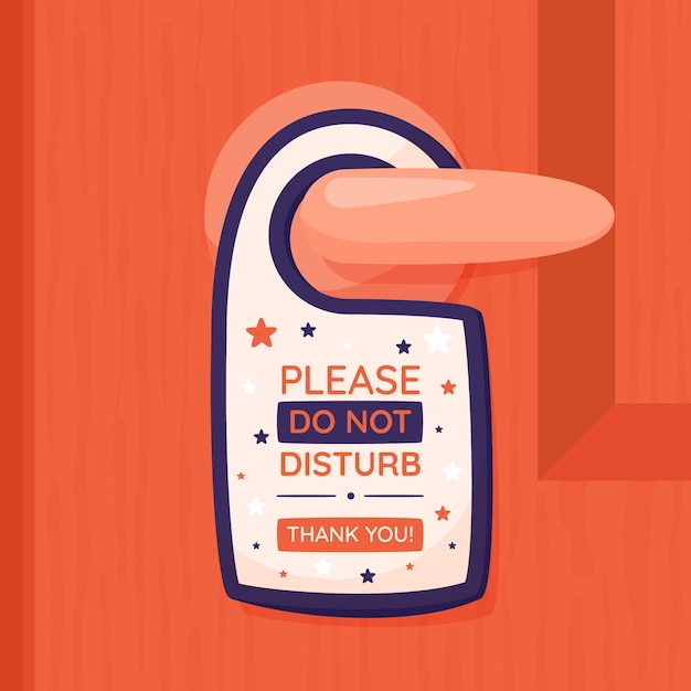 Hand drawn do not disturb sign illustration