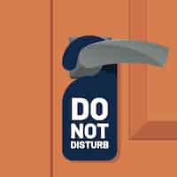 Free vector hand drawn do not disturb sign illustration