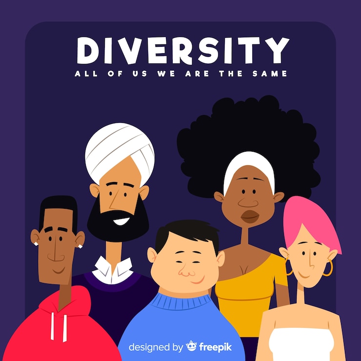 Free Vector hand drawn diversity concept background