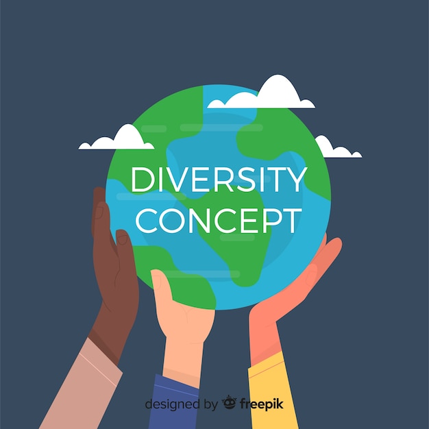 Free vector hand drawn diversity concept background