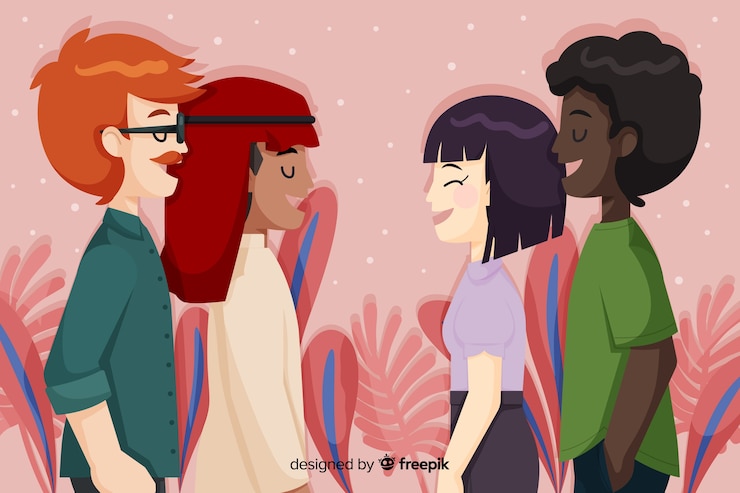 Free Vector hand drawn diversity concept background