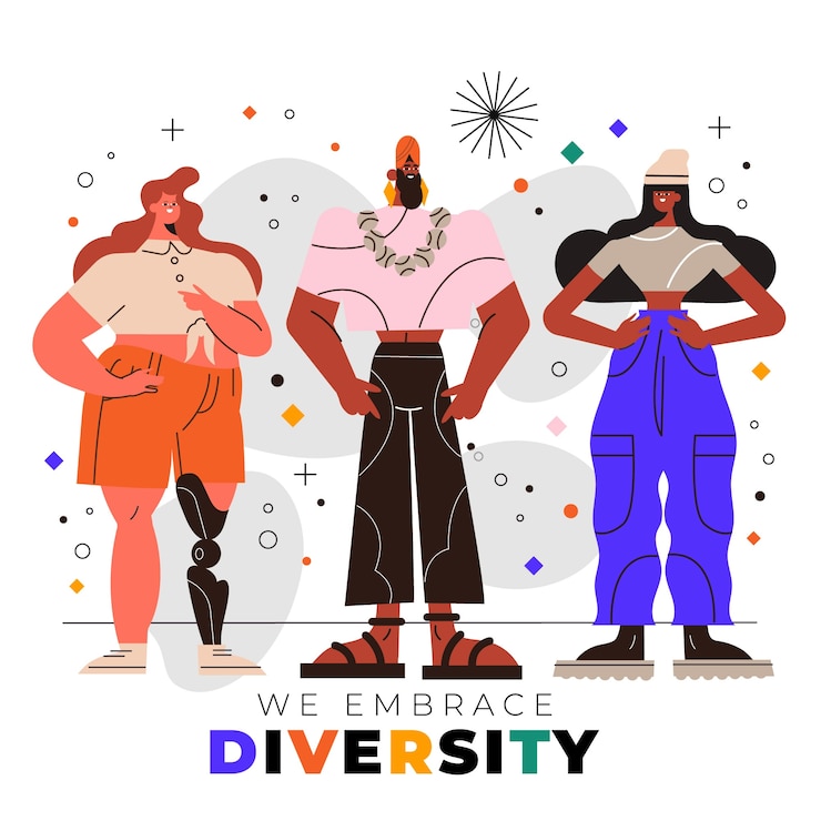 Free Vector hand drawn diversity illustration