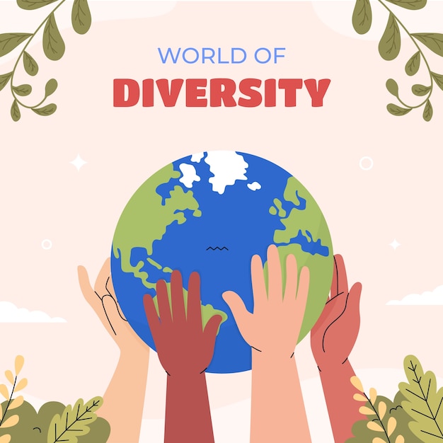 Free vector hand drawn diversity illustration