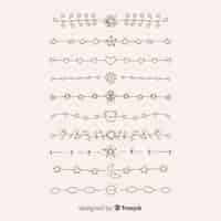 Free vector hand drawn divider collection