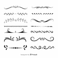 Free vector hand-drawn divider collection