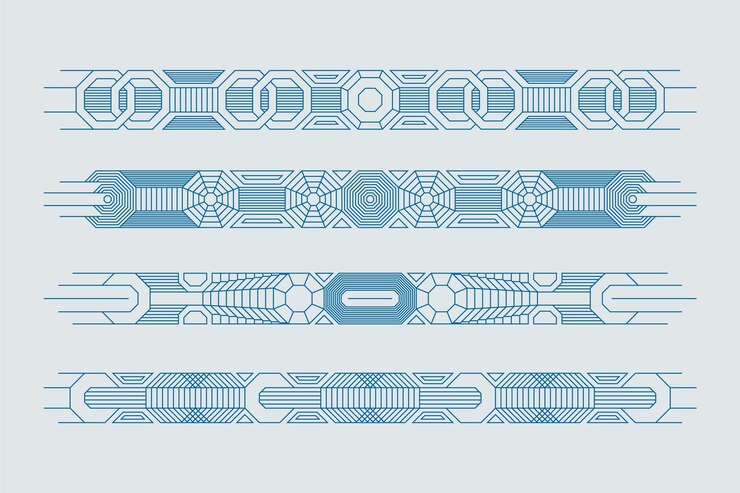 Free Vector hand drawn divider ornament frame design