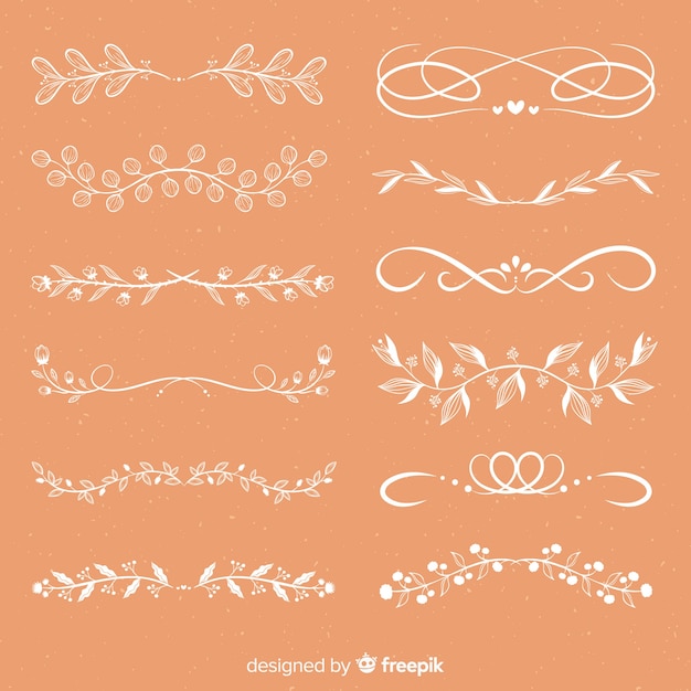 Free vector hand drawn divider set