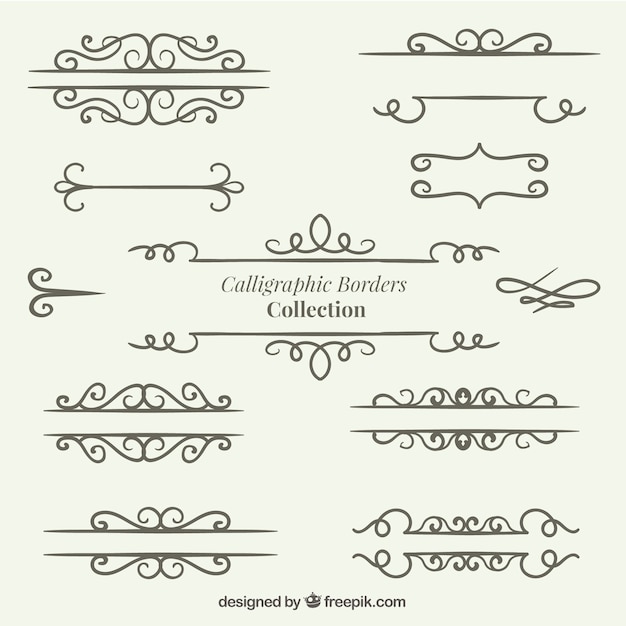 Hand drawn dividers collection